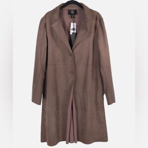 NWT House of Harlow 1960 Faux Suede Coat Trench Duster Medium